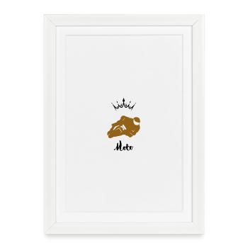 Sport Motorcycle - Framed poster (27 × 37 cm) - white - Front