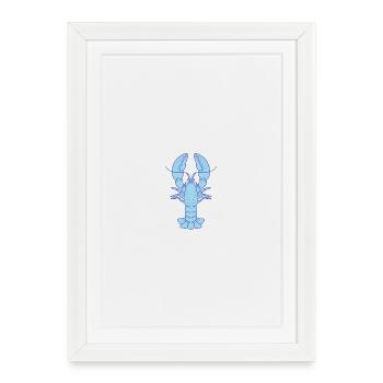 Blue Lobster Pop Art - Framed poster (27 × 37 cm) - white - Front