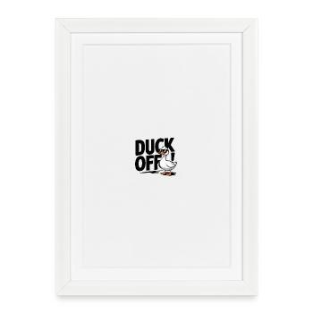 Duck Off - Funny Cartoon Duck with Attitude - Framed poster (27 × 37 cm) - white - Front