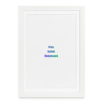 Friss Schlaf Wakeboard - Gerahmtes Poster (27 × 37 cm) - Weiß - Vorne