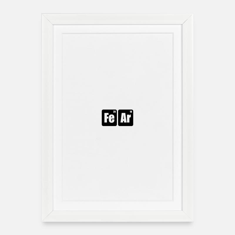 Peur - Affiche encadrée (27 × 37 cm) - blanc
