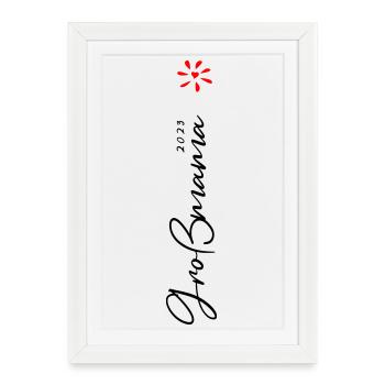 Großmama 2023 - Gerahmtes Poster (27 × 37 cm) - Weiß - Vorne