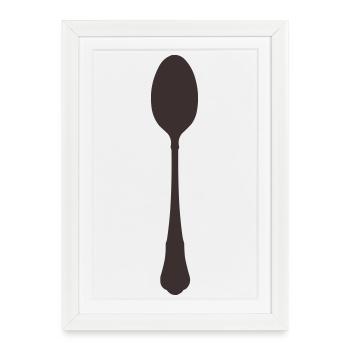 Cuillères - Affiche encadrée (27 × 37 cm) - blanc - Devant