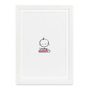 Conception minimale de chargement des bébés - Affiche encadrée (27 × 37 cm) - blanc - Devant
