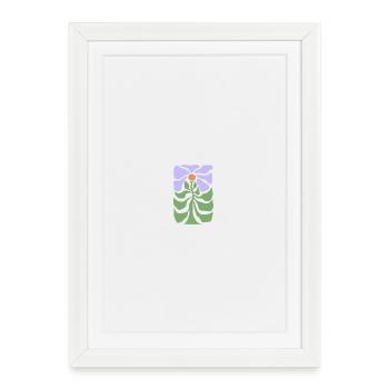 Flower graphic - Affiche encadrée (27 × 37 cm) - blanc - Devant