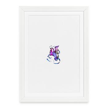 Spirale colorée et fan art - Affiche encadrée (27 × 37 cm) - blanc - Devant