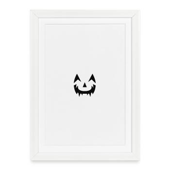 Dark pumpkin look Halloween - Framed poster (27 × 37 cm) - white - Front