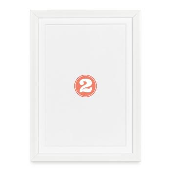 2 T-Shirt Cadeau Humour - Affiche encadrée (27 × 37 cm) - blanc - Devant