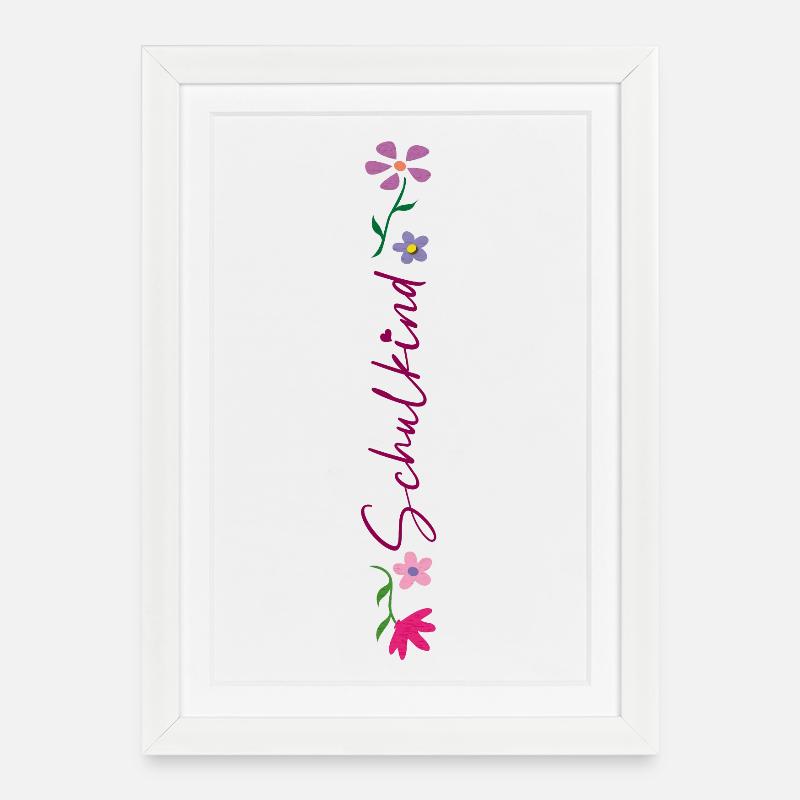 Schulkind 2026 - Gerahmtes Poster (27 × 37 cm) - Weiß