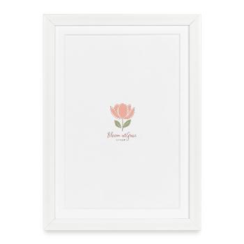 Lotus Rose Épanouissement Grace - Affiche encadrée (27 × 37 cm) - blanc - Devant