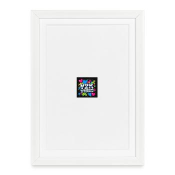 Y2K Vibes Neon Design - Framed poster (27 × 37 cm) - white - Front