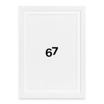67 nehme Schwarz - Gerahmtes Poster (27 × 37 cm) - Weiß - Vorne