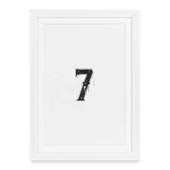 Motif du numéro sept galactique - Affiche encadrée (27 × 37 cm) - blanc - Devant