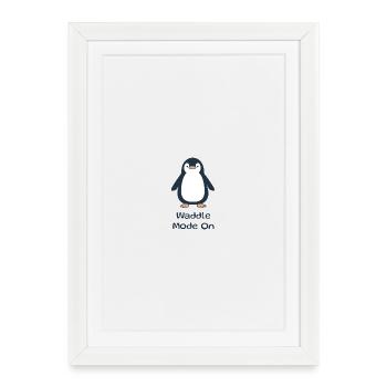 Waddle Mode On Shirt – Cute Penguin Tee - Framed poster (27 × 37 cm) - white - Front