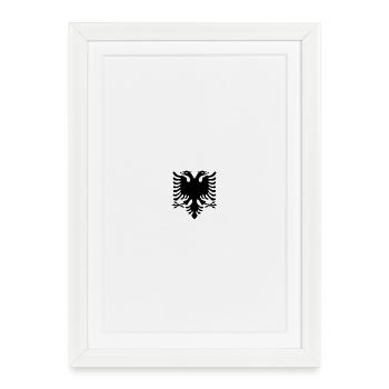 Albanie - Affiche encadrée (27 × 37 cm) - blanc - Devant