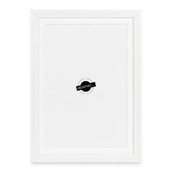 Illustration abstraite de l’alphabet sur fond noir - Affiche encadrée (27 × 37 cm) - blanc - Devant