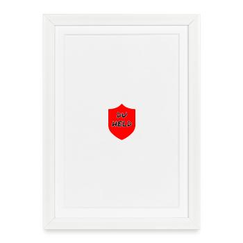 Du Held Schild - Gerahmtes Poster (27 × 37 cm) - Weiß - Vorne
