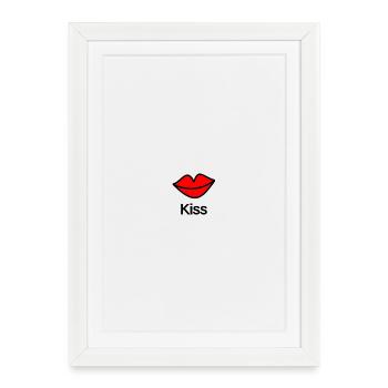 CHRISTMAS. YEAR. ANNIVERSARY. RETIREMENT. FEAST. HEART. - Framed poster (27 × 37 cm) - white - Front