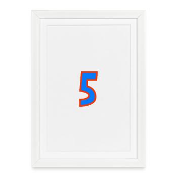 5. 5 YEARS. 5th ANNIVERSARY. 5 YEAR ANNIVERSARY - Framed poster (27 × 37 cm) - white - Front
