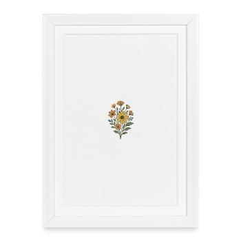 Bouquet Vintage Tournesol - Affiche encadrée (27 × 37 cm) - blanc - Devant