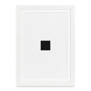 350x350noir - Affiche encadrée (27 × 37 cm) - blanc - Devant