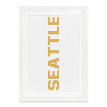 Seattle - Affiche encadrée (27 × 37 cm) - blanc - Devant