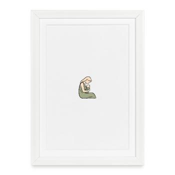 Des liens doux : l’allaitement maternel - Affiche encadrée (27 × 37 cm) - blanc - Devant