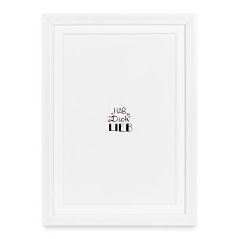 Hab dich lieb - Gerahmtes Poster (27 × 37 cm) - Weiß - Vorne