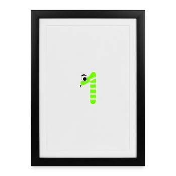 Number 1 Snake Kids - Framed poster (27 × 37 cm) - black - Front