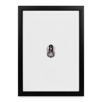 Moon Phases and Crystal Flora - Framed poster (27 × 37 cm) - black - Front