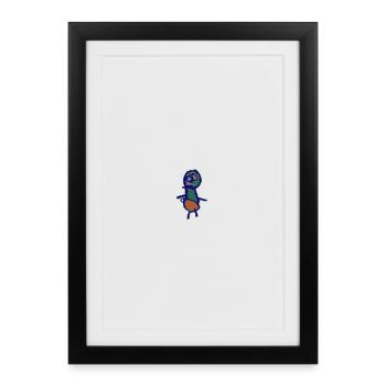 KIDS ART - Framed poster (27 × 37 cm) - black - Front