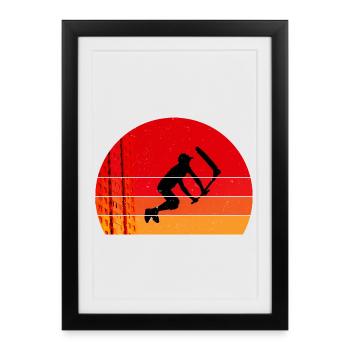 Vintage Stunt Scooter - Affiche encadrée (27 × 37 cm) - noir - Devant