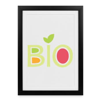 Bio Team Company Club Friends Fruits Food Vegan - Framed poster (27 × 37 cm) - black - Front