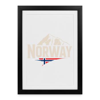 Norway - Framed poster (27 × 37 cm) - black - Front