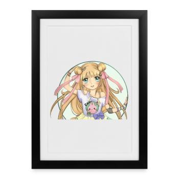 Mangas - Affiche encadrée (27 × 37 cm) - noir - Devant