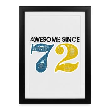 Retro 72 Duo in Ink Texture - Framed poster (27 × 37 cm) - black - Front