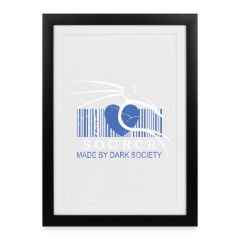I Love Open Source Software - Framed poster (27 × 37 cm) - black - Front