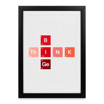 Think Big (Red) - Framed poster (27 × 37 cm) - black - Front