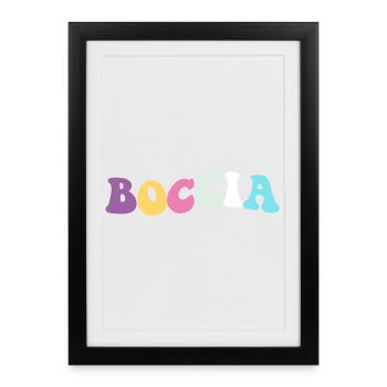 Boccia player Clothing with bocce balls Boccia - Framed poster (27 × 37 cm) - black - Front