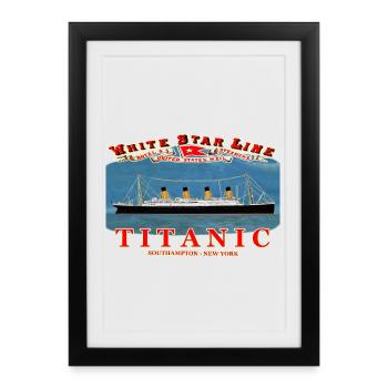 TITANIC CREATION Louis RUNEMBERG © Adagp - Affiche encadrée (27 × 37 cm) - noir - Devant