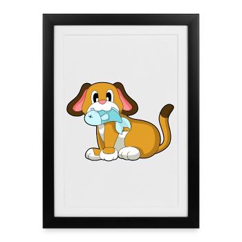 Poisson-chien - Affiche encadrée (27 × 37 cm) - noir - Devant