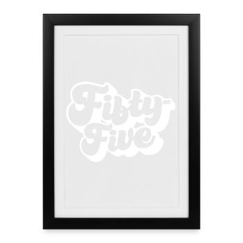 Cinquante-cinq 55e anniversaire Hommes Femmes 55 ans - Affiche encadrée (27 × 37 cm) - noir - Devant