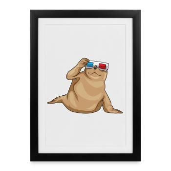 Seal goggles - Framed poster (27 × 37 cm) - black - Front