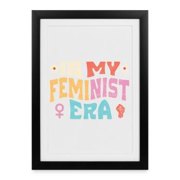 À mon époque féministe - Affiche encadrée (27 × 37 cm) - noir - Devant