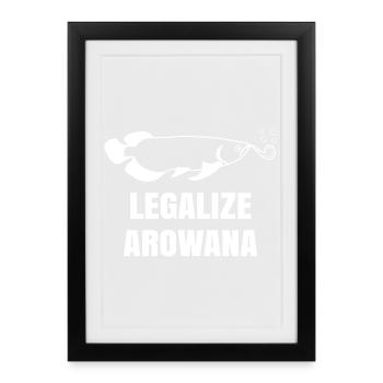 Poisson, Déclaration, Animaux de compagnie, Animaux, Animaux de compagnie - Affiche encadrée (27 × 37 cm) - noir - Devant