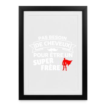 Humour Capes et Fraternité - Affiche encadrée (27 × 37 cm) - noir - Devant