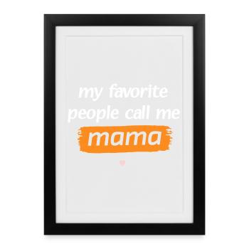 Casual Mama Citation T-Shirt Design - Affiche encadrée (27 × 37 cm) - noir - Devant
