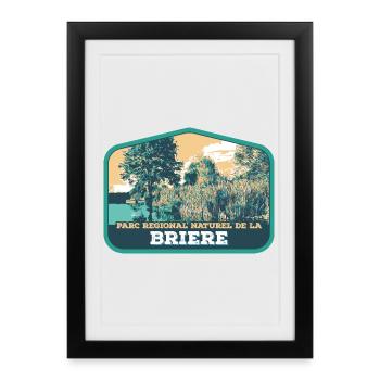 Brière Landscape Badge: Authentic Nature - Framed poster (27 × 37 cm) - black - Front