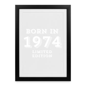 1974, year 1974, year of birth - Framed poster (27 × 37 cm) - black - Front