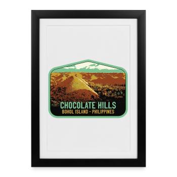 The Chocolate Hills, Bohol Island, Philippines - Framed poster (27 × 37 cm) - black - Front